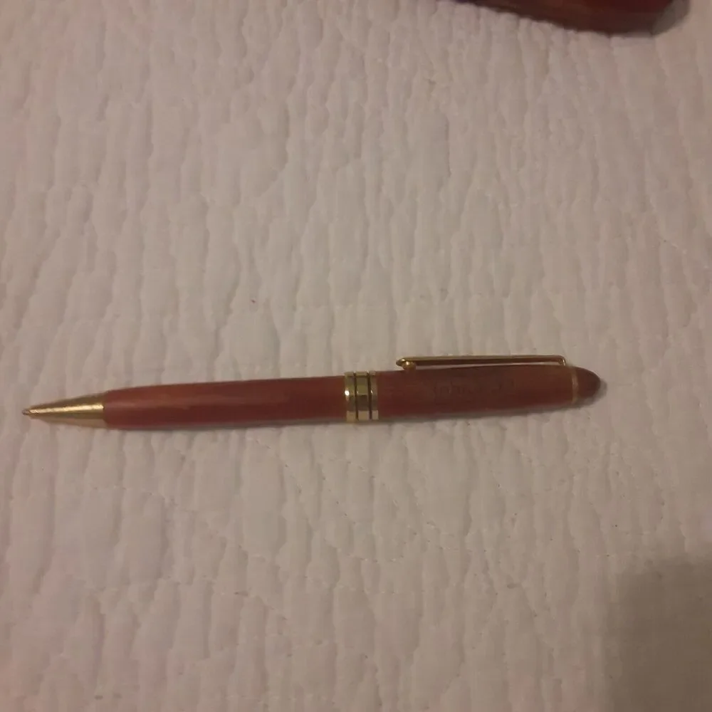 Vintage John 8:12 wooden box & pen set Christian NOTE